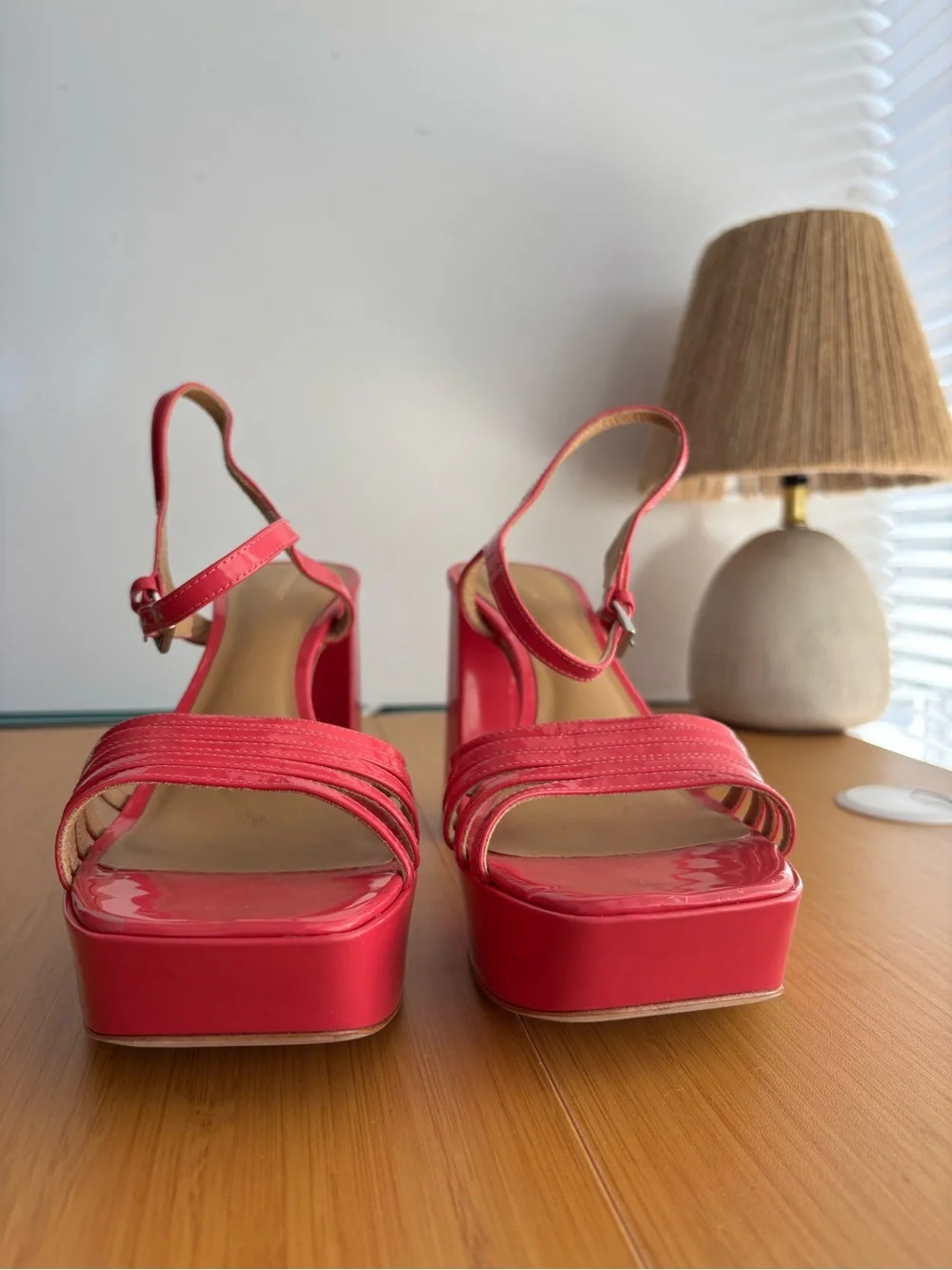 Reformation Molly Platform Sandal Pink Size 10 Strappy 70s